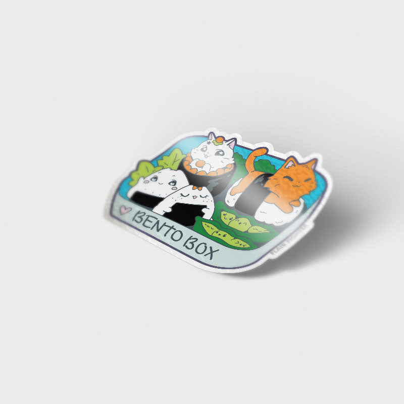 Bento Box Cats Vinyl Sticker-1
