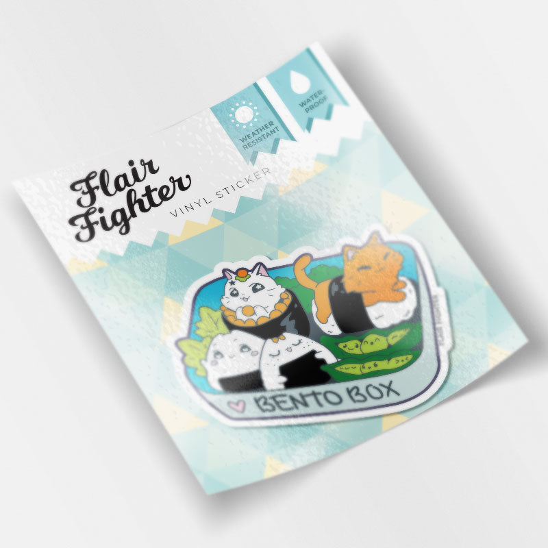 Bento Box Cats Vinyl Sticker-3