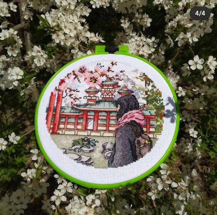 Garden of Stones. Japan - PDF Cross Stitch Pattern-0