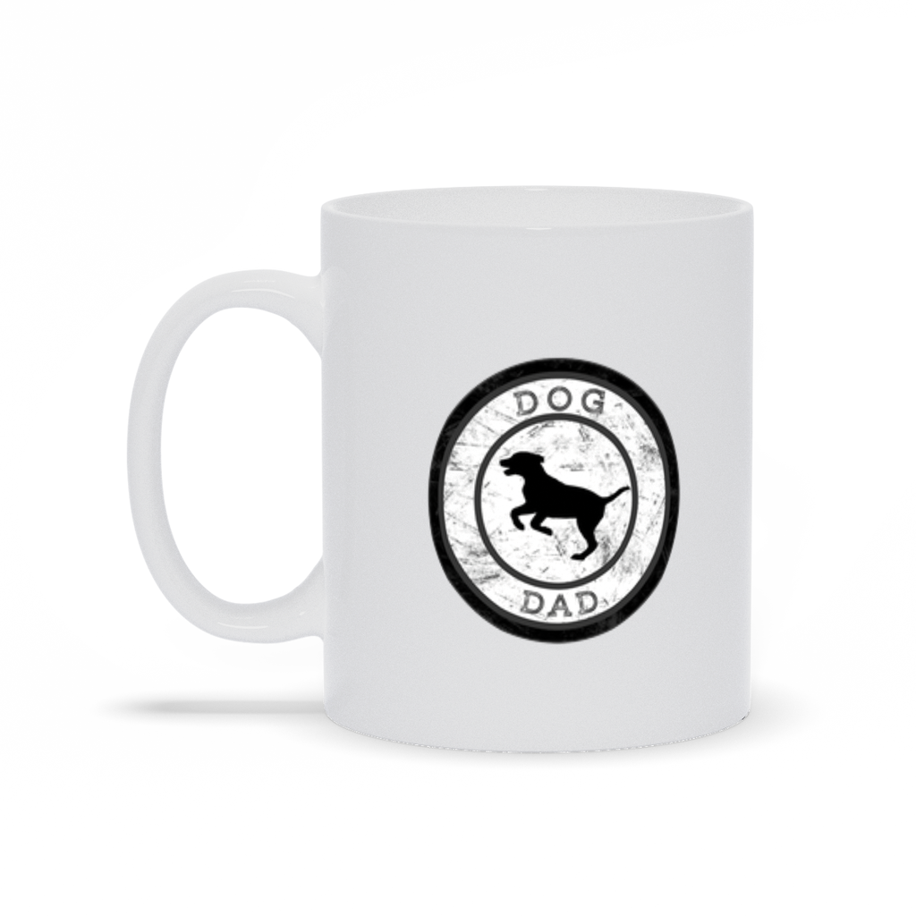 Dog Dad White Mug